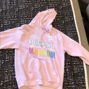 polaroid pink hoodie
